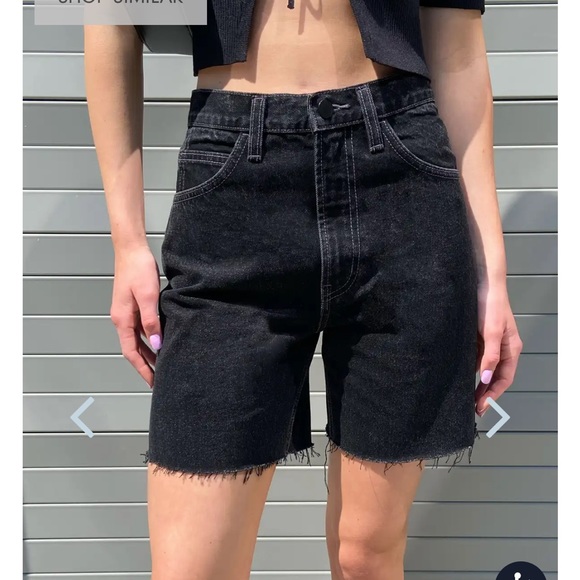 OAK + FORT Denim - OAK + FORT Black Denim Shorts